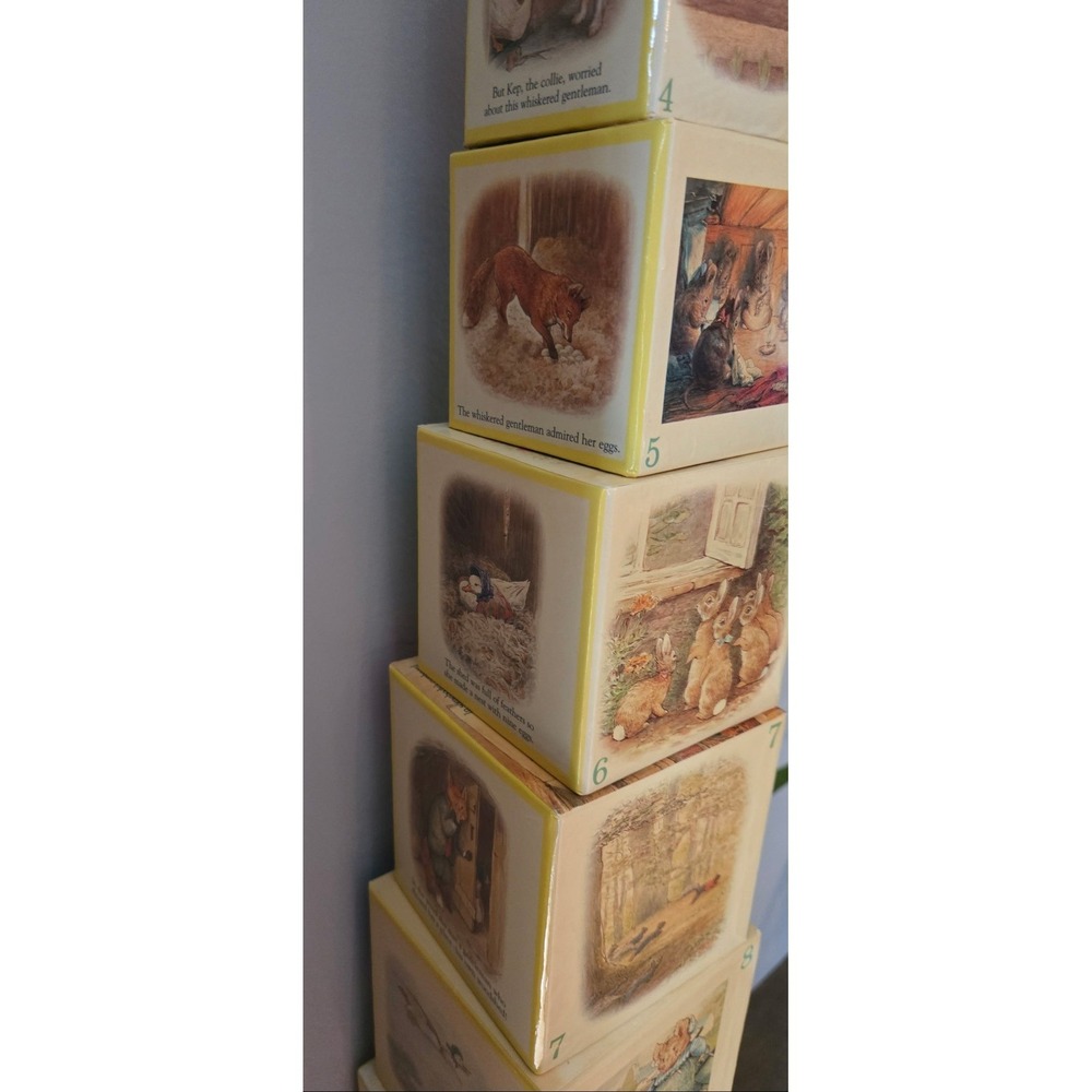 Peter Rabbit Nesting Blocks Beatrix Potter Stackable Toy Set Alphabet Counting - Picture 9 of 9